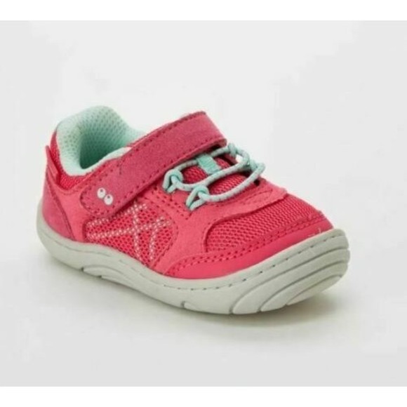 Pink Baby Girls Surprize Stride Rite Ari Sneakers STAGE 2 First walkers sz 4 - Picture 4 of 10